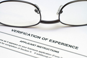 Verification of experience
