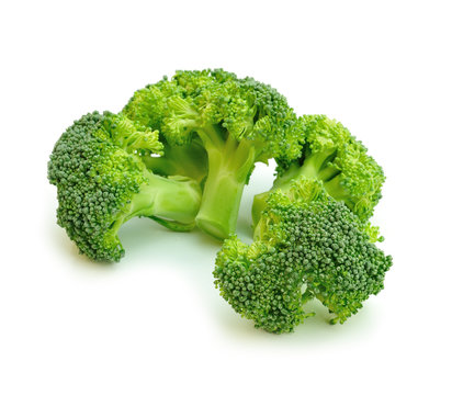 Broccoli on white background