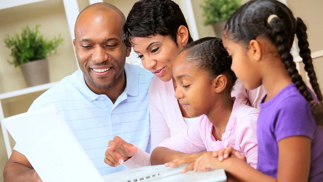 Ethnic Family Using Online Web Chat