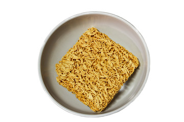 Instant noodles. Texture. Close up.