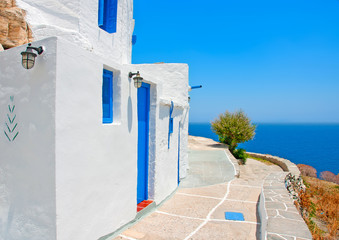 Beautiful view to the sea in Sifnos island in Cyclades Greece