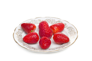 Strawberry on a plate