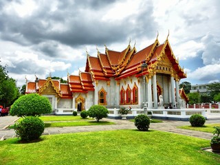 Obraz premium The Marble Temple in Thailand name watbencha