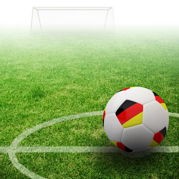 Germany flag on 3d football