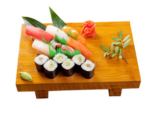 Japanese sushi  Roll made of Smoked fish