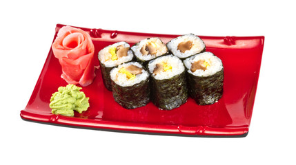 Sushi rolls made of mushroom