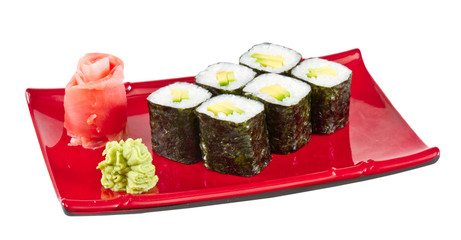 japan vegetarian roll with avocado