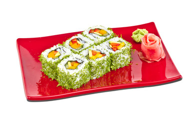 japan vegetarian roll with dill vegetables