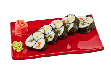 japan vegetarian roll with vegetables