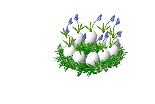 Easter table decoration wreath