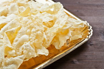 chiacchiere or frappe italian cake
