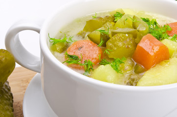 Polnische Gurkensuppe