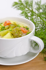 Polnische Gurkensuppe
