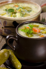 Polnische Gurkensuppe