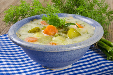 Polnische Gurkensuppe