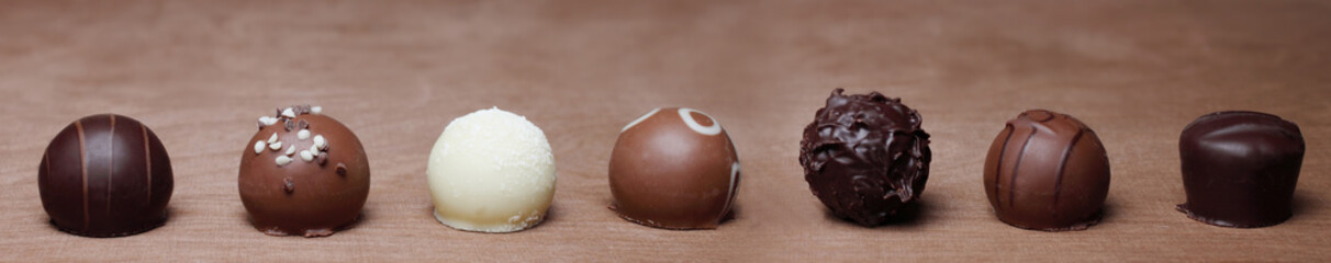 Pralinen von der Seite