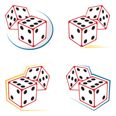 Fototapeta premium Dices icons