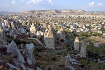 Fototapeta premium Cave houses (fairy chimneys) in Cappadocia, Turkey