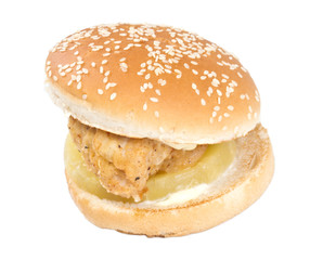 hamburger isolated on white