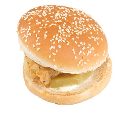 hamburger isolated on white