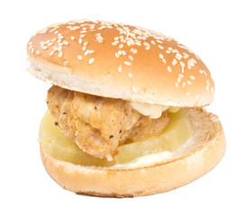 hamburger isolated on white