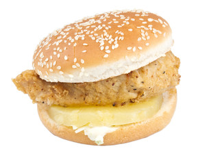 hamburger isolated on white