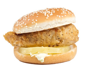 hamburger isolated on white