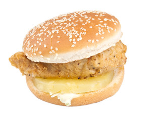 hamburger isolated on white