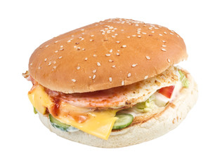 hamburger isolated on white