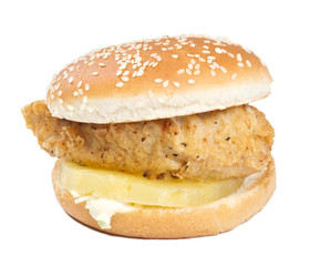 hamburger isolated on white