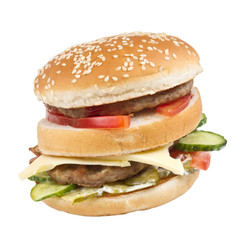 hamburger isolated on white