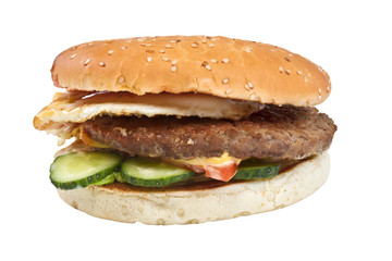hamburger isolated on white