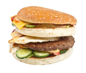 hamburger isolated on white