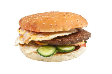 hamburger isolated on white