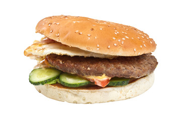 hamburger isolated on white