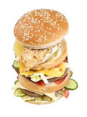 hamburger isolated on white