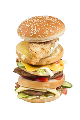 hamburger isolated on white
