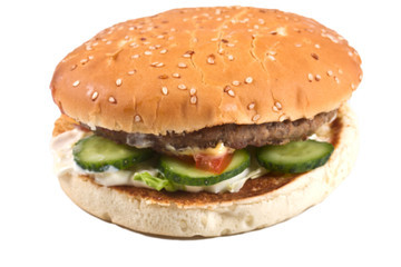 hamburger isolated on white