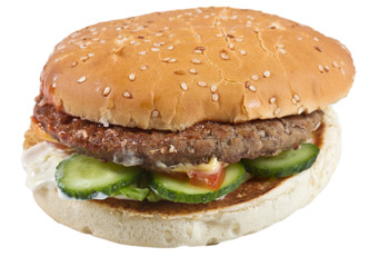 hamburger isolated on white