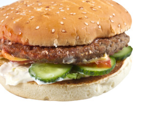 hamburger isolated on white