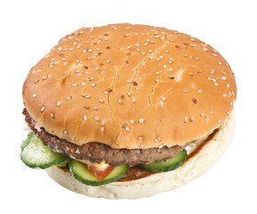 hamburger isolated on white