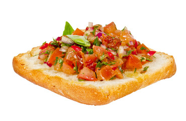 Bruschetta( Italian Toasted Garlic Bread ) with tomato