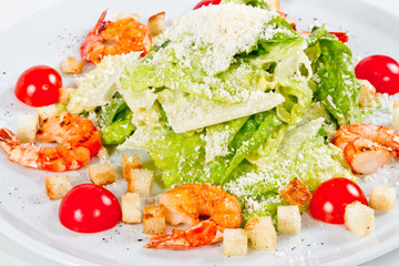 Caesar Salad with shrimps