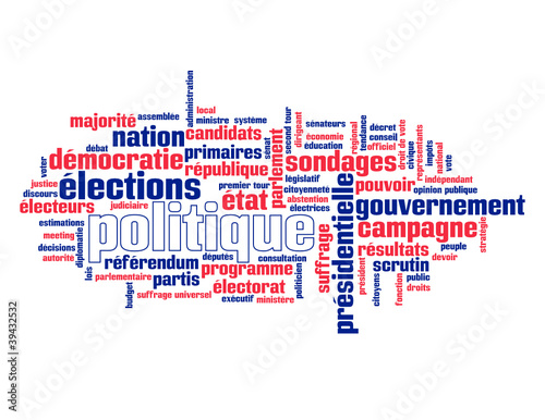 "Nuage de Mots-clés "POLITIQUE" (élections république démocratie