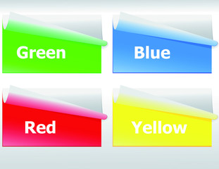set of color stickers for various application