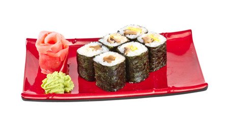 Sushi rolls made of mushroom