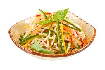 Japan salad with noodles and vegetables