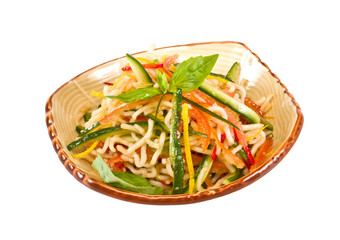 Japan salad with noodles and vegetables