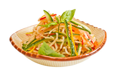 Japan salad with noodles and vegetables