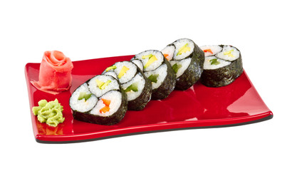 japan vegetarian roll with vegetables